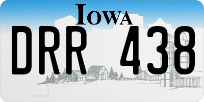 IA license plate DRR438