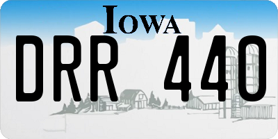 IA license plate DRR440