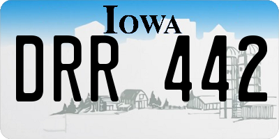 IA license plate DRR442