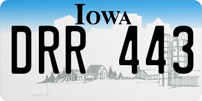 IA license plate DRR443