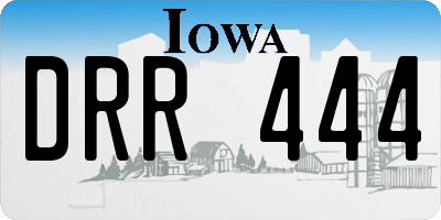 IA license plate DRR444