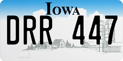 IA license plate DRR447