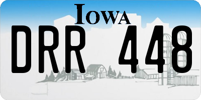 IA license plate DRR448