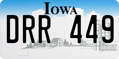 IA license plate DRR449