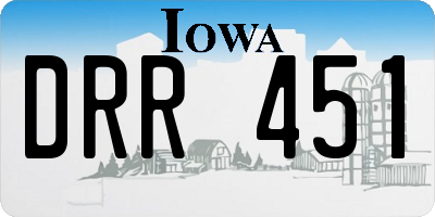 IA license plate DRR451