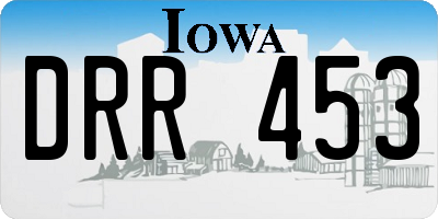 IA license plate DRR453