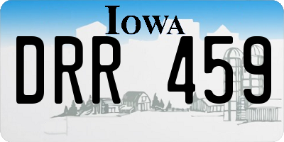 IA license plate DRR459