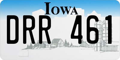 IA license plate DRR461