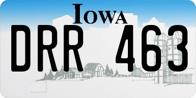 IA license plate DRR463