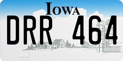 IA license plate DRR464
