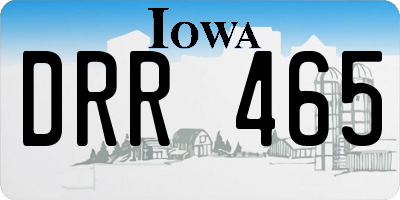 IA license plate DRR465