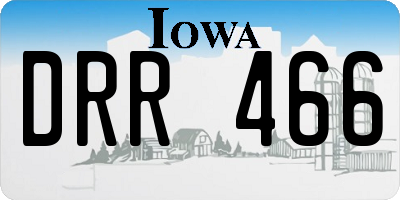 IA license plate DRR466