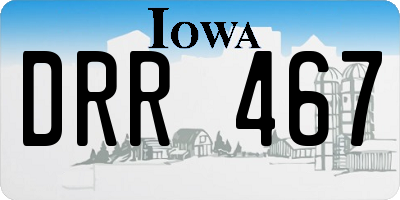 IA license plate DRR467