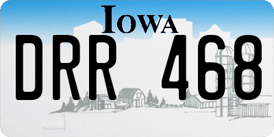 IA license plate DRR468