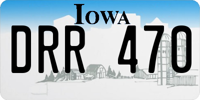 IA license plate DRR470