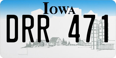 IA license plate DRR471