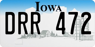 IA license plate DRR472