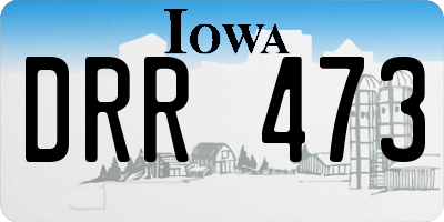 IA license plate DRR473