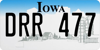 IA license plate DRR477