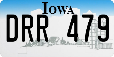 IA license plate DRR479