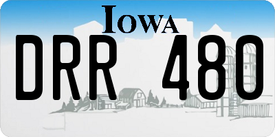 IA license plate DRR480
