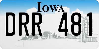 IA license plate DRR481