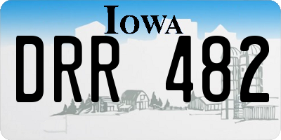 IA license plate DRR482
