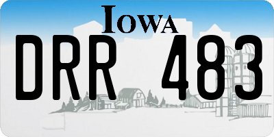 IA license plate DRR483