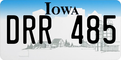 IA license plate DRR485