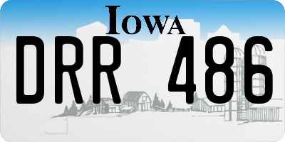 IA license plate DRR486