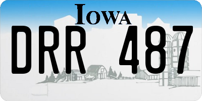 IA license plate DRR487