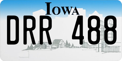 IA license plate DRR488