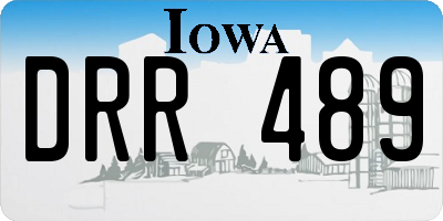 IA license plate DRR489