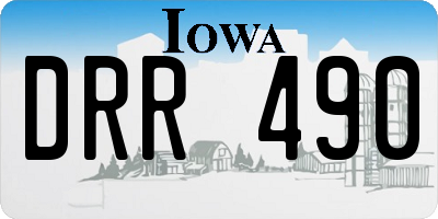 IA license plate DRR490