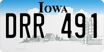 IA license plate DRR491