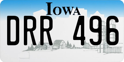 IA license plate DRR496