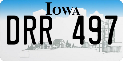 IA license plate DRR497