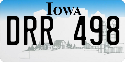 IA license plate DRR498