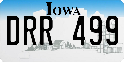 IA license plate DRR499