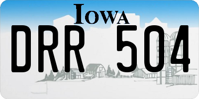 IA license plate DRR504