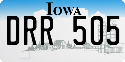 IA license plate DRR505