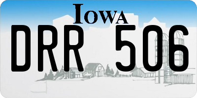 IA license plate DRR506