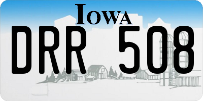 IA license plate DRR508