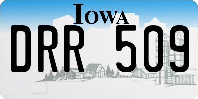 IA license plate DRR509