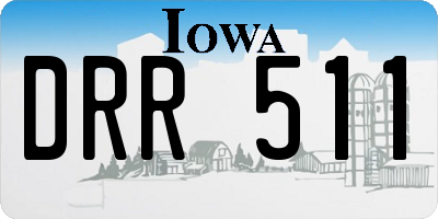 IA license plate DRR511