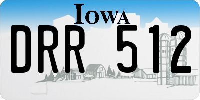 IA license plate DRR512