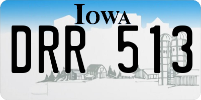 IA license plate DRR513