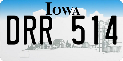 IA license plate DRR514