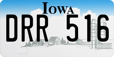 IA license plate DRR516