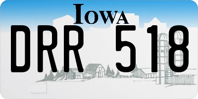 IA license plate DRR518